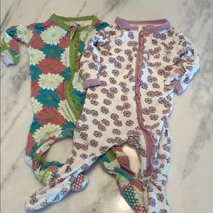 Kickee pants footie pjs 0-3 months.
